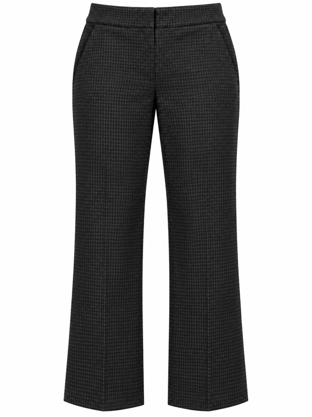 Liz Claiborne Charcoal Houndstooth Straight Leg Pants